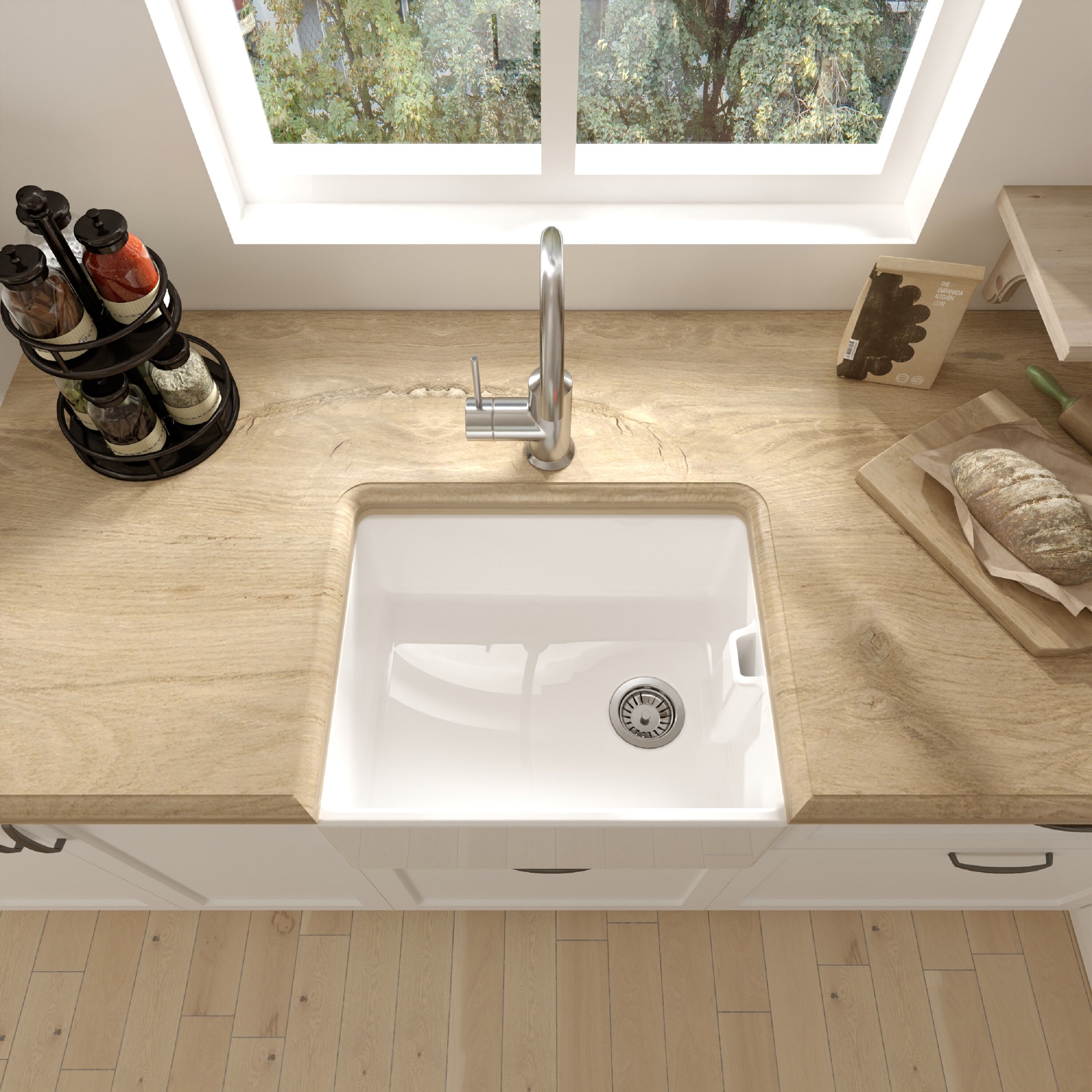 Balterley fireclay kitchen sink in modern kitchen