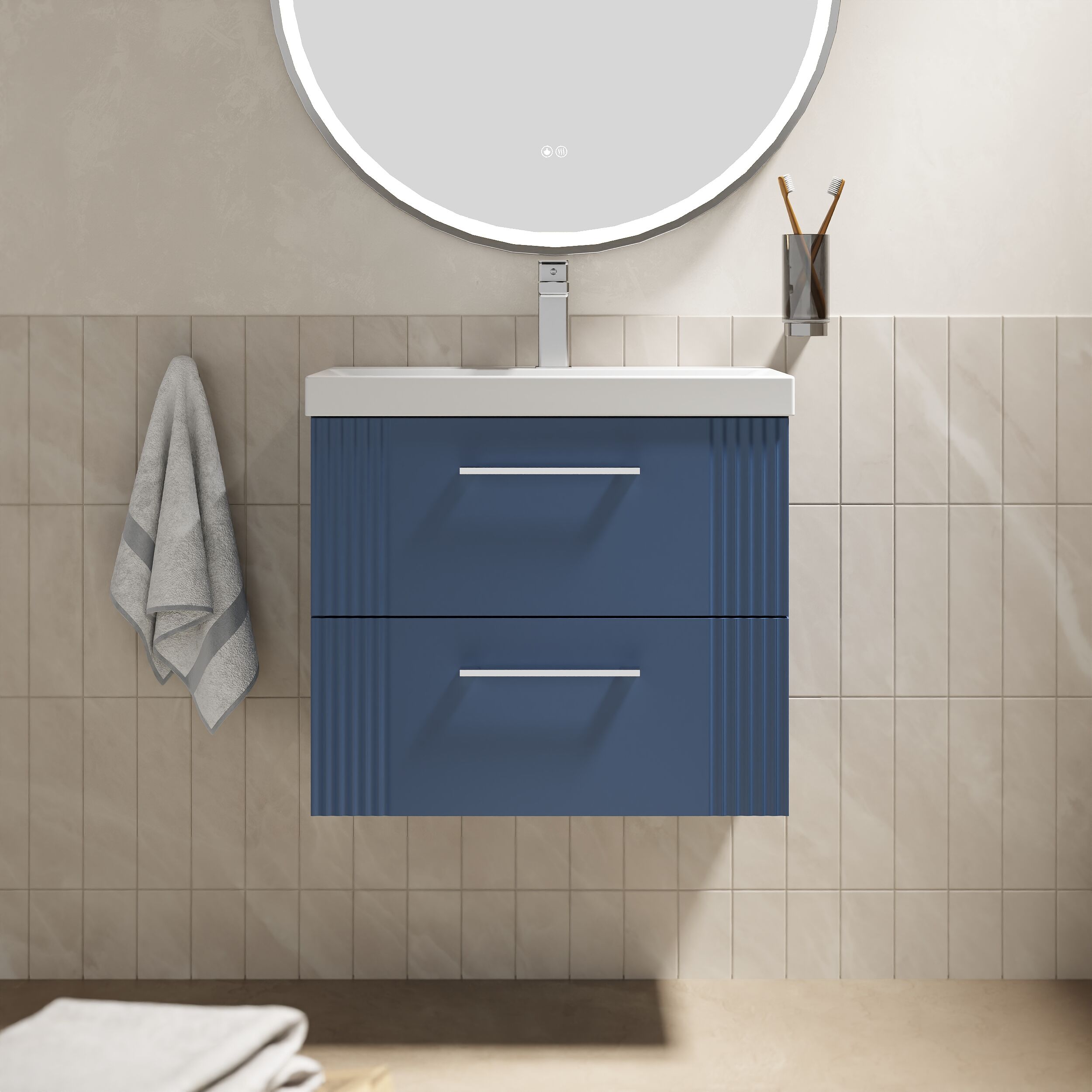 Satin Finish Vanity Unit