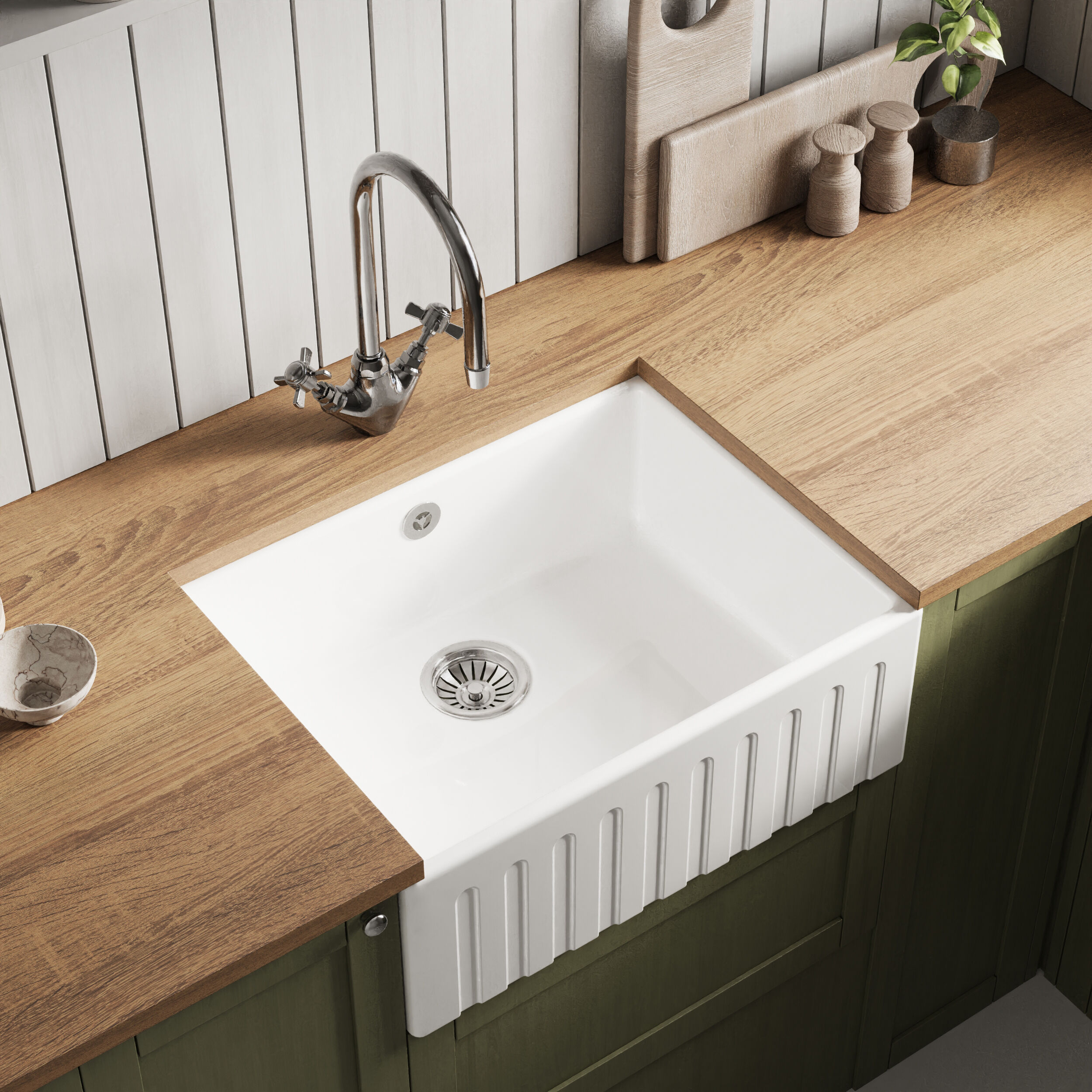 Single bowl Balterley fireclay sink