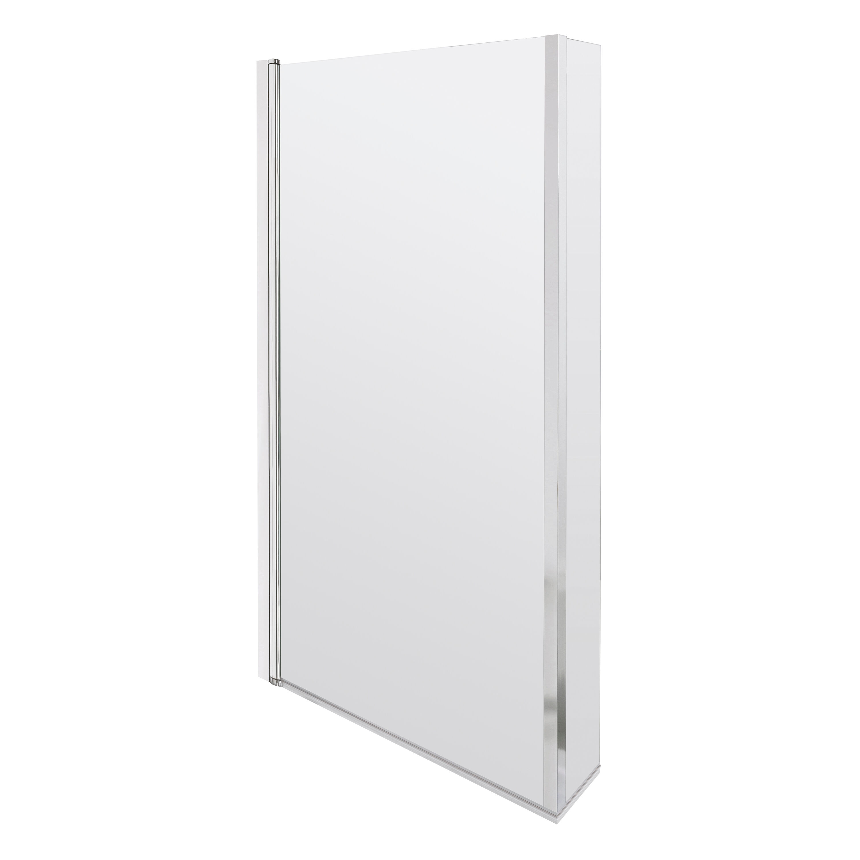 Nuie nuie 800mm Chrome L-Shaped Hinged Bath Screen