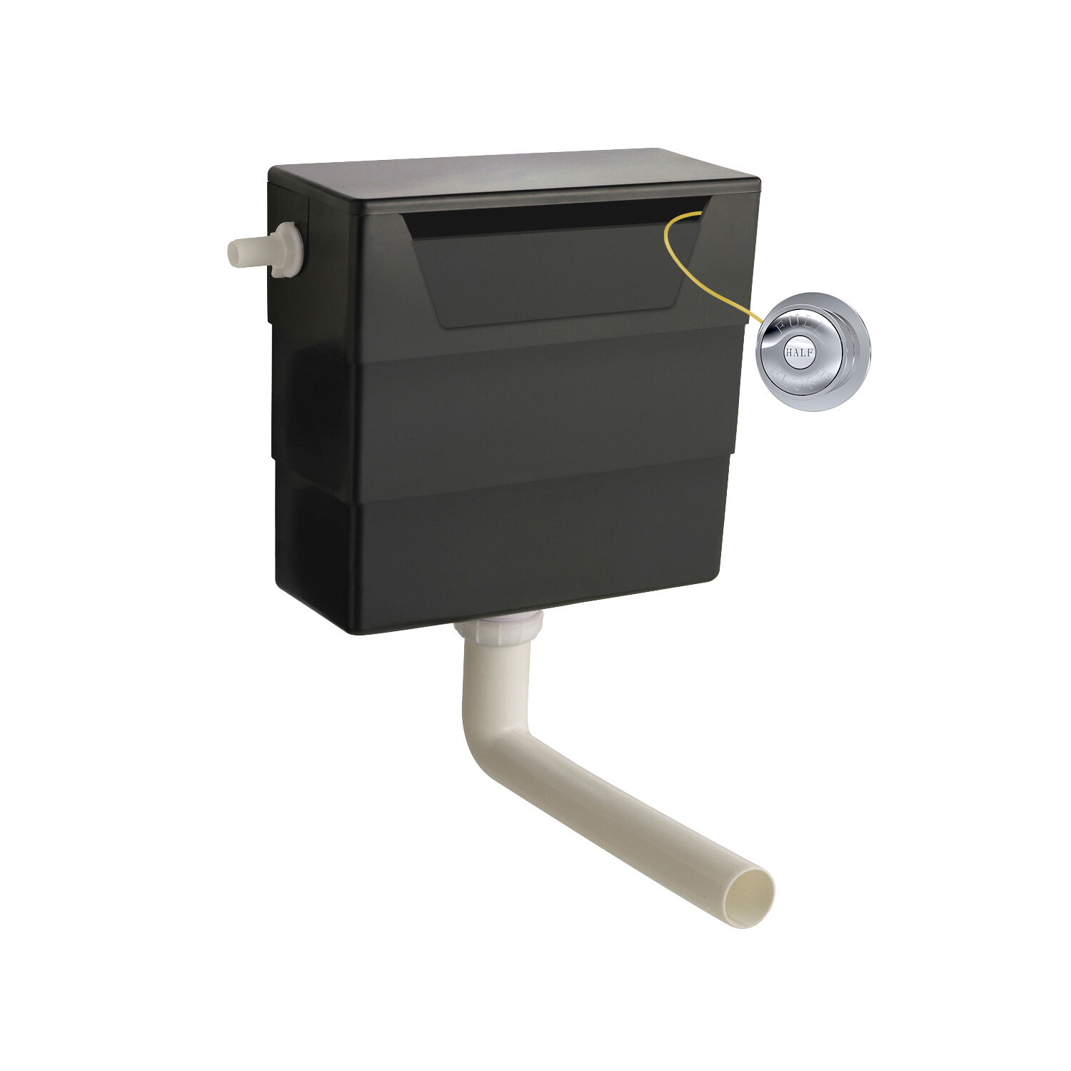 Nuie, Old London Concealed Cistern With Chrome Traditional Dual Flush Plate